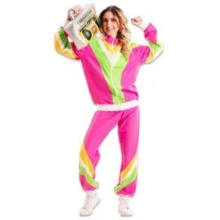 Thing Apres Ski Jaren 80 Trainingspak Fluweel Dames