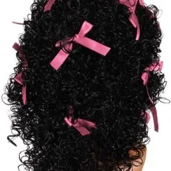 Overig Pietenpruik Dames Pepita Wetlook Met Roze Strikjes -Overig Cosplay Winkel dames pietenpruik pepita wetlook met roze strikjes achterkant