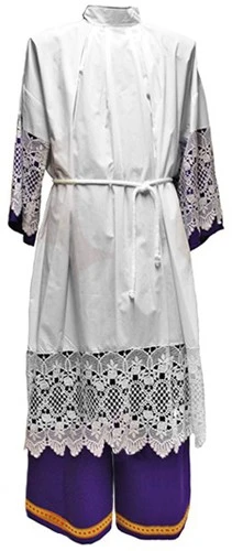 Overig Habijt Broekrok Paars/Wit (met Knopen) 3 Overig Habijt Broekrok Paars/Wit (met Knopen)