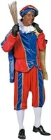 Overig Kostuum Zwarte Piet Blauw/Rood Luxe (met Cape) 5 Overig Kostuum Zwarte Piet Blauw/Rood Luxe (met Cape) - Afbeelding 3