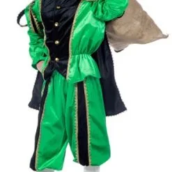 Overig Kostuum Zwarte Piet Groen Luxe (met Cape)