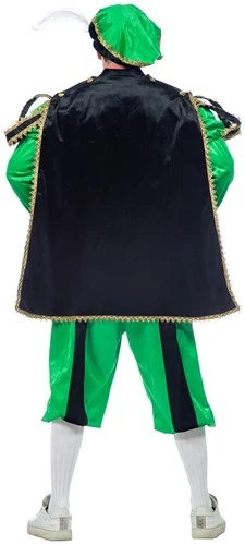 Overig Kostuum Zwarte Piet Groen Luxe (met Cape) 5 Overig Kostuum Zwarte Piet Groen Luxe (met Cape) - Afbeelding 3