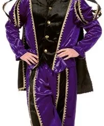 Overig Kostuum Zwarte Piet Paars Luxe (met Cape)
