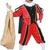 Overig Kostuum Zwarte Piet Rood Luxe (met Cape) -Overig Cosplay Winkel kostuum zwarte piet rood luxe met cape