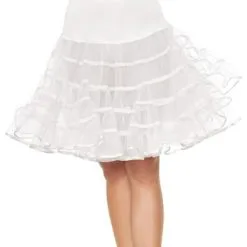 LEG AVENUE Luxe Witte Lange Petticoat (2 Lagen)