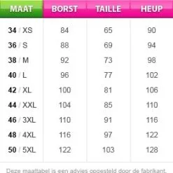 Overig Pietenpak Kokkin Luxe Voor Dames 13 Overig Pietenpak Kokkin Luxe Voor Dames -Overig Cosplay Winkel maattabel 44