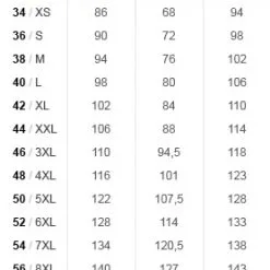 Overig Cosplay Winkel -Overig Cosplay Winkel maattabel 86