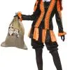Overig Pepita Dames Pietenpak Oranje/Zwart -Overig Cosplay Winkel pepita dames pietenpak oranje zwart