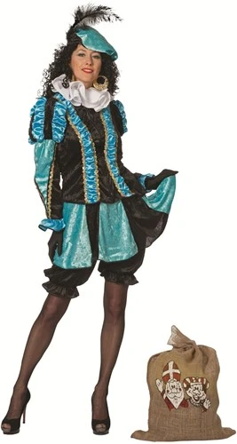 Overig Pepita Dames Pietenpak Turquoise/Zwart 3 Overig Pepita Dames Pietenpak Turquoise/Zwart