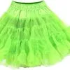 Overig Petticoat Neon Groen Luxe (2 Laags) -Overig Cosplay Winkel petticoat neon groen luxe 2 laags