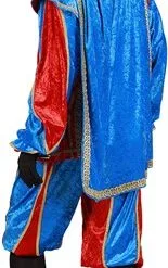 Overig Zwarte Pietenpak Bilbao Blauw/Rood -Overig Cosplay Winkel pietenpak bilbao blauw rood achterkant