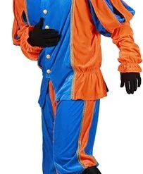 Overig Pietenpak Carlos Fluweel Polyester Blauw/Oranje -Overig Cosplay Winkel pietenpak carlos polyester fluweel blauw oranje 3