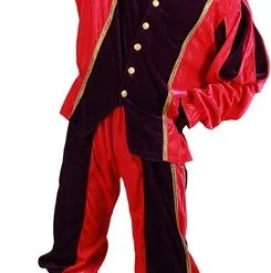 Overig Pietenpak Carlos Fluweel Polyester Rood/Zwart -Overig Cosplay Winkel pietenpak carlos polyester fluweel rood zwart 2