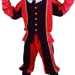 Overig Pietenpak Carlos Fluweel Polyester Rood/Zwart -Overig Cosplay Winkel pietenpak carlos polyester fluweel rood zwart 3