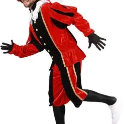 Overig Pietenpak Carlos Fluweel Polyester Rood/Zwart -Overig Cosplay Winkel pietenpak carlos polyester fluweel rood zwart zijkant 2