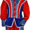 Overig Pietenpak Pedro Fluweel Luxe Blauw-Rood -Overig Cosplay Winkel pietenpak pedro fluweel luxe blauw rood