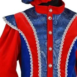 Overig Pietenpak Pedro Fluweel Luxe Blauw-Rood -Overig Cosplay Winkel pietenpak pedro fluweel luxe blauw rood detail