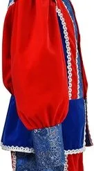 Overig Pietenpak Pedro Fluweel Luxe Blauw-Rood -Overig Cosplay Winkel pietenpak pedro fluweel luxe blauw rood zijkant
