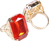 Overig Ring Sinterklaas Goud/Rood (rechthoekige Diamant) 6 Overig Ring Sinterklaas Goud/Rood (rechthoekige Diamant) - Afbeelding 4