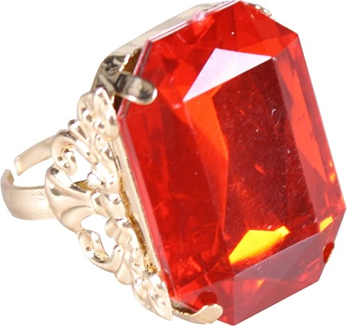 Overig Ring Sinterklaas Goud/Rood (rechthoekige Diamant) 3 Overig Ring Sinterklaas Goud/Rood (rechthoekige Diamant)