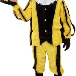 Overig Zwarte Piet Kostuum Zwart/Geel Met Cape
