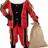 Overig Zwarte Piet Kostuum Zwart/Rood Met Cape -Overig Cosplay Winkel zwarte piet kostuum zwart rood met cape