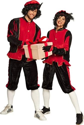 Overig Zwarte Pietenkostuum Voor Volwassenen Zwart Met Rood 3 Overig Zwarte Pietenkostuum Voor Volwassenen Zwart Met Rood