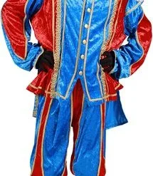 Overig Zwarte Pietenpak Bilbao Blauw/Rood