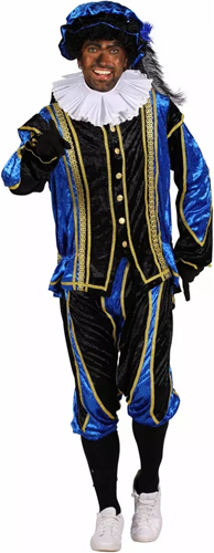 Overig Zwarte Pietenpak Bilbao Zwart/Blauw 3 Overig Zwarte Pietenpak Bilbao Zwart/Blauw