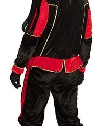 Overig Zwarte Pietenkostuum Voor Volwassenen Zwart Met Rood 20 Overig Zwarte Pietenkostuum Voor Volwassenen Zwart Met Rood -Overig Cosplay Winkel zwarte pietenpak zwart rood voor volwassenen man achterkant